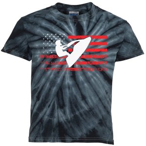 Jet Ski American Flag Funny Jet Skiing Gifts Kids Tie-Dye T-Shirt