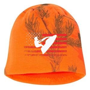 Jet Ski American Flag Funny Jet Skiing Gifts Kati - Camo Knit Beanie