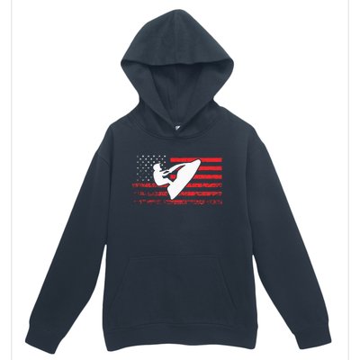 Jet Ski American Flag Funny Jet Skiing Gifts Urban Pullover Hoodie