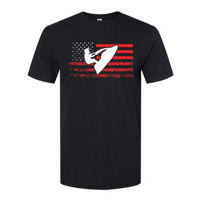 Jet Ski American Flag Funny Jet Skiing Gifts Softstyle CVC T-Shirt