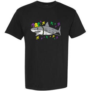 Jester Shark Animal Lover Funny Mardi Gras Carnival Garment-Dyed Heavyweight T-Shirt