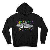 Jester Shark Animal Lover Funny Mardi Gras Carnival Hoodie