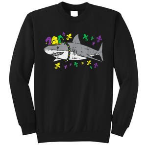 Jester Shark Animal Lover Funny Mardi Gras Carnival Sweatshirt