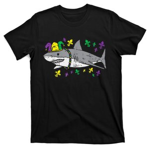 Jester Shark Animal Lover Funny Mardi Gras Carnival T-Shirt