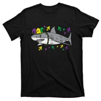 Jester Shark Animal Lover Funny Mardi Gras Carnival T-Shirt