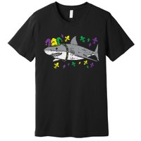 Jester Shark Animal Lover Funny Mardi Gras Carnival Premium T-Shirt