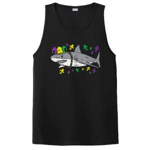 Jester Shark Animal Lover Funny Mardi Gras Carnival PosiCharge Competitor Tank