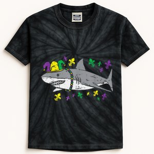 Jester Shark Animal Lover Funny Mardi Gras Carnival Kids Tie-Dye T-Shirt