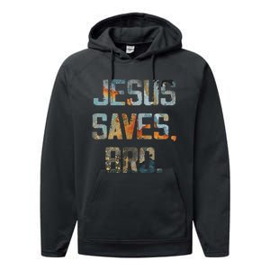 Jesus Saves Bro Christian Performance Fleece Hoodie