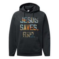 Jesus Saves Bro Christian Performance Fleece Hoodie