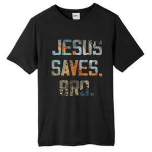 Jesus Saves Bro Christian Tall Fusion ChromaSoft Performance T-Shirt