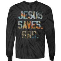 Jesus Saves Bro Christian Tie-Dye Long Sleeve Shirt