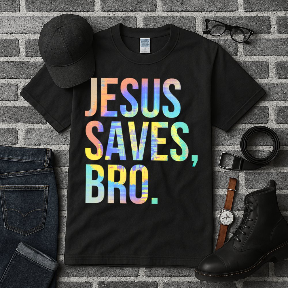 Jesus Saves Bro Pro Christian Religious Believer TieDye Tall T-Shirt