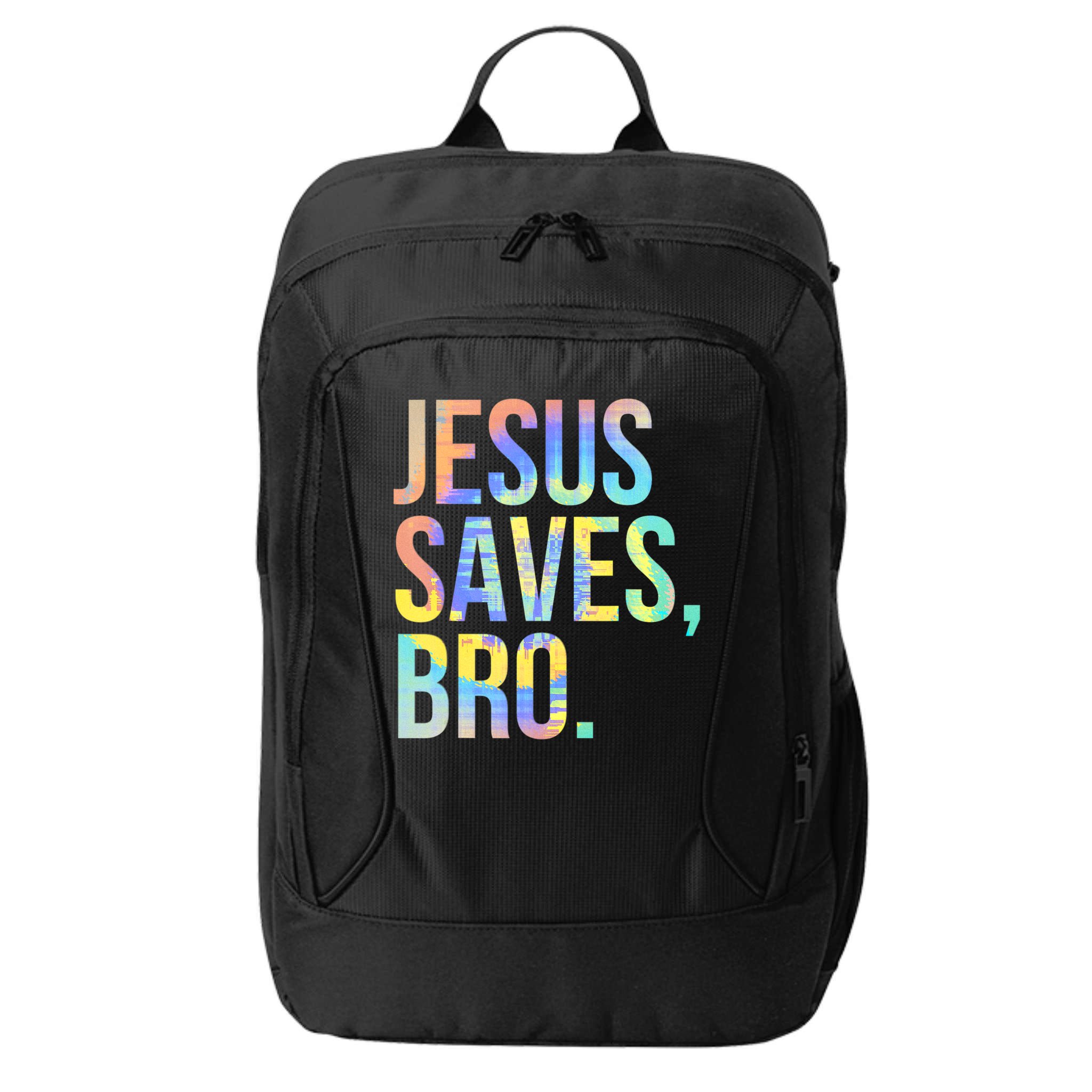 Jesus Saves Bro Pro Christian Religious Believer TieDye City Backpack