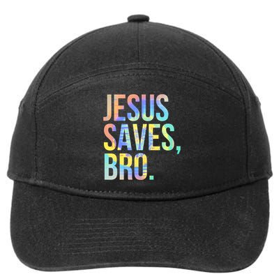 Jesus Saves Bro Pro Christian Religious Believer TieDye 7-Panel Snapback Hat