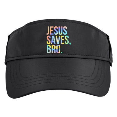 Jesus Saves Bro Pro Christian Religious Believer TieDye Adult Drive Performance Visor