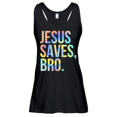 Jesus Saves Bro Pro Christian Religious Believer TieDye Ladies Essential Flowy Tank