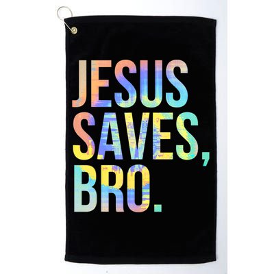Jesus Saves Bro Pro Christian Religious Believer TieDye Golf Towel