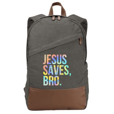 Jesus Saves Bro Pro Christian Religious Believer TieDye Cotton Canvas Backpack