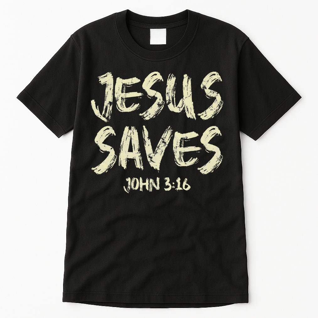 Jesus Saves Bible Funny Christian Jesus Lover Tall T-Shirt