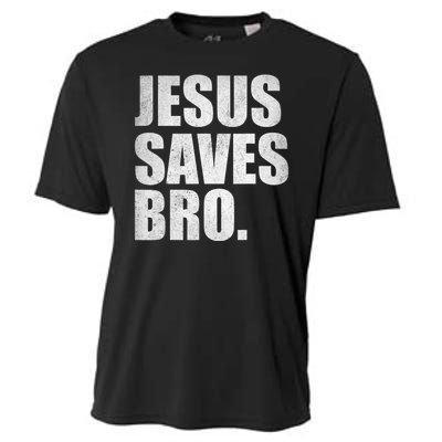 Jesus Saves Bro Vintage Christian Religion Cooling Performance Crew T-Shirt