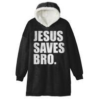 Jesus Saves Bro Vintage Christian Religion Hooded Wearable Blanket