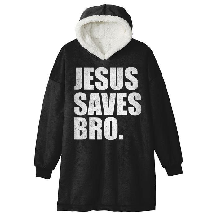 Jesus Saves Bro Vintage Christian Religion Hooded Wearable Blanket