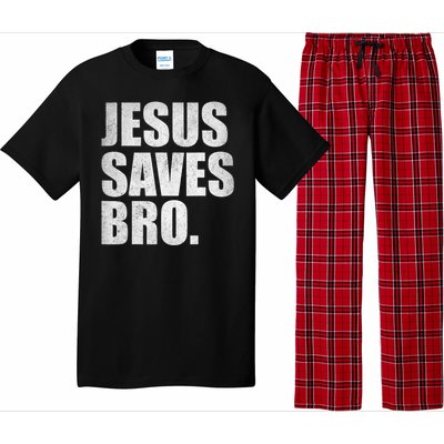 Jesus Saves Bro Vintage Christian Religion Pajama Set