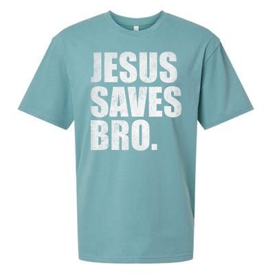 Jesus Saves Bro Vintage Christian Religion Sueded Cloud Jersey T-Shirt