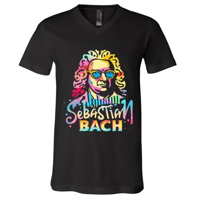 Johann Sebastian Bach Composer Classical Music V-Neck T-Shirt