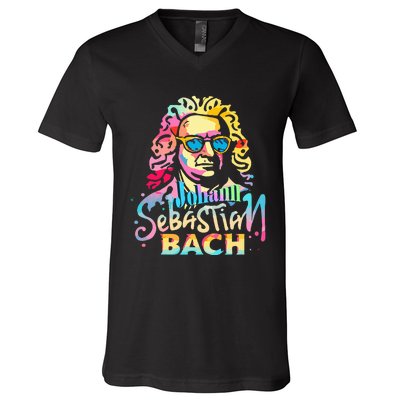 Johann Sebastian Bach Composer Classical Music V-Neck T-Shirt