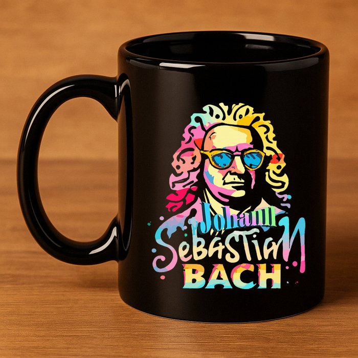 Johann Sebastian Bach Composer Classical Music 11oz C Handle Ceramic Mug