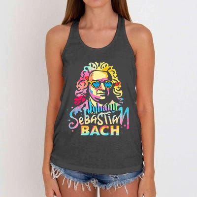 Johann Sebastian Bach Composer Classical Music Women's Knotted Racerback Tank