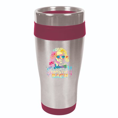 Johann Sebastian Bach Composer Classical Music 16oz Travel Tumbler