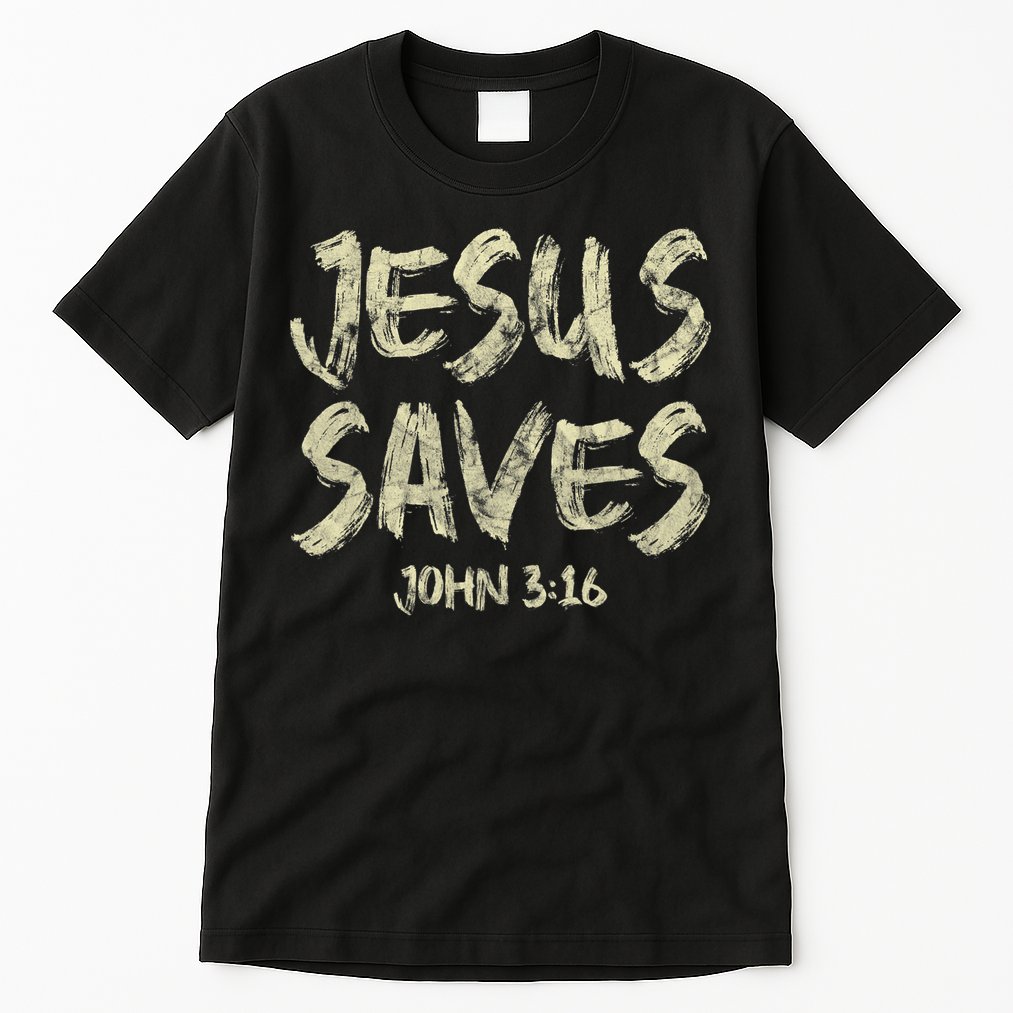 Jesus Saves Bible Funny Christian Jesus Lover Tall T-Shirt