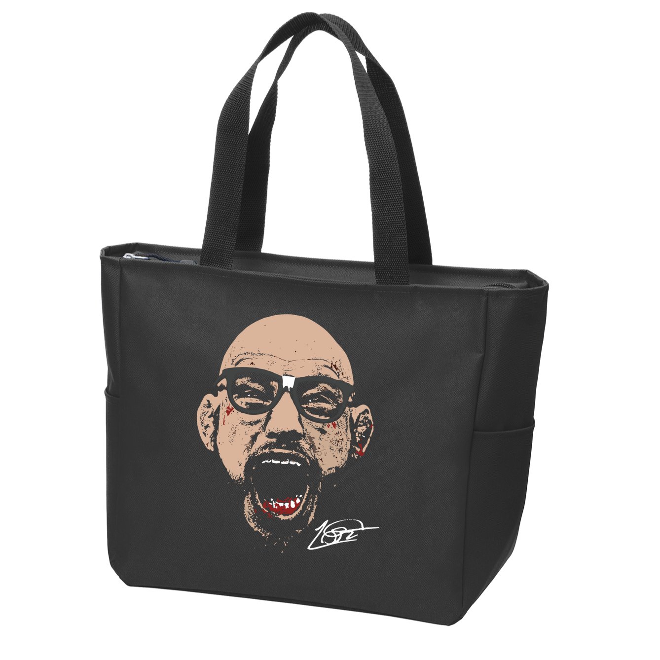 Jean Silva Big Face Zip Tote Bag
