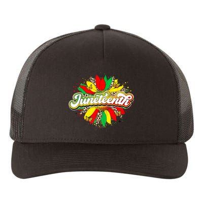 Juneteenth Sunflower Black History Pride African American Yupoong Adult 5-Panel Trucker Hat