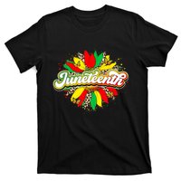 Juneteenth Sunflower Black History Pride African American T-Shirt