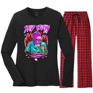 Junior Sad B.O.Y.Z Corridos Tumbados H Belicos Mexico Music Women's Long Sleeve Flannel Pajama Set 