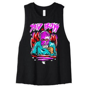 Junior Sad B.O.Y.Z Corridos Tumbados H Belicos Mexico Music Women's Racerback Cropped Tank