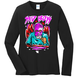 Junior Sad B.O.Y.Z Corridos Tumbados H Belicos Mexico Music Ladies Long Sleeve Shirt