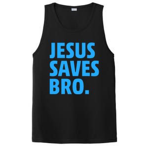 Jesus Saves Bro Funny Christian PosiCharge Competitor Tank