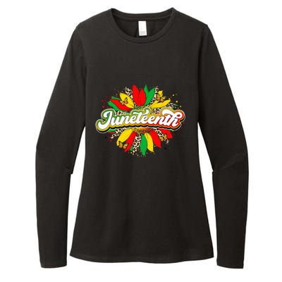 Juneteenth Sunflower Black History Pride African American Womens CVC Long Sleeve Shirt