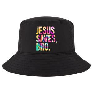 Jesus Saves Bro Tie Dye Christian Faith Jesus Lovers Cool Comfort Performance Bucket Hat