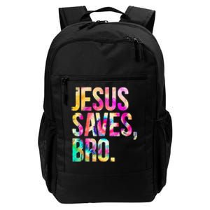 Jesus Saves Bro Tie Dye Christian Faith Jesus Lovers Daily Commute Backpack