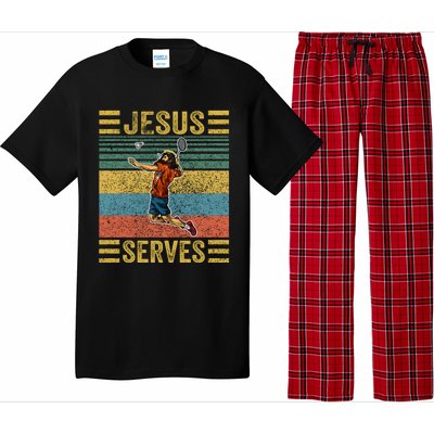 Jesus Serves Badminton Vintage Pajama Set