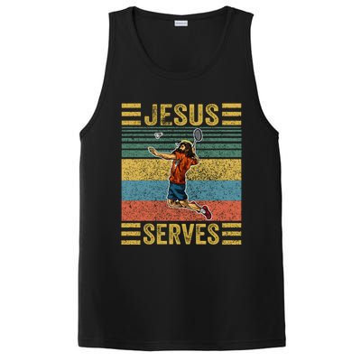 Jesus Serves Badminton Vintage PosiCharge Competitor Tank