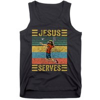 Jesus Serves Badminton Vintage Tank Top