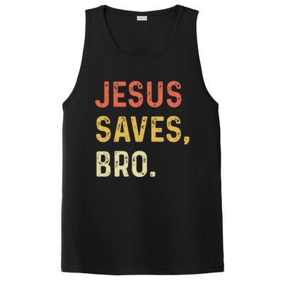 Jesus Saves Bro Christian Women Men Kids PosiCharge Competitor Tank