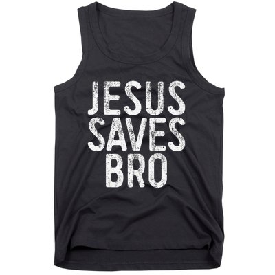 Jesus Saves Bro Christian Religion Tank Top